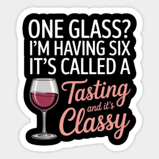 Tasting And Classy Wine Sticker